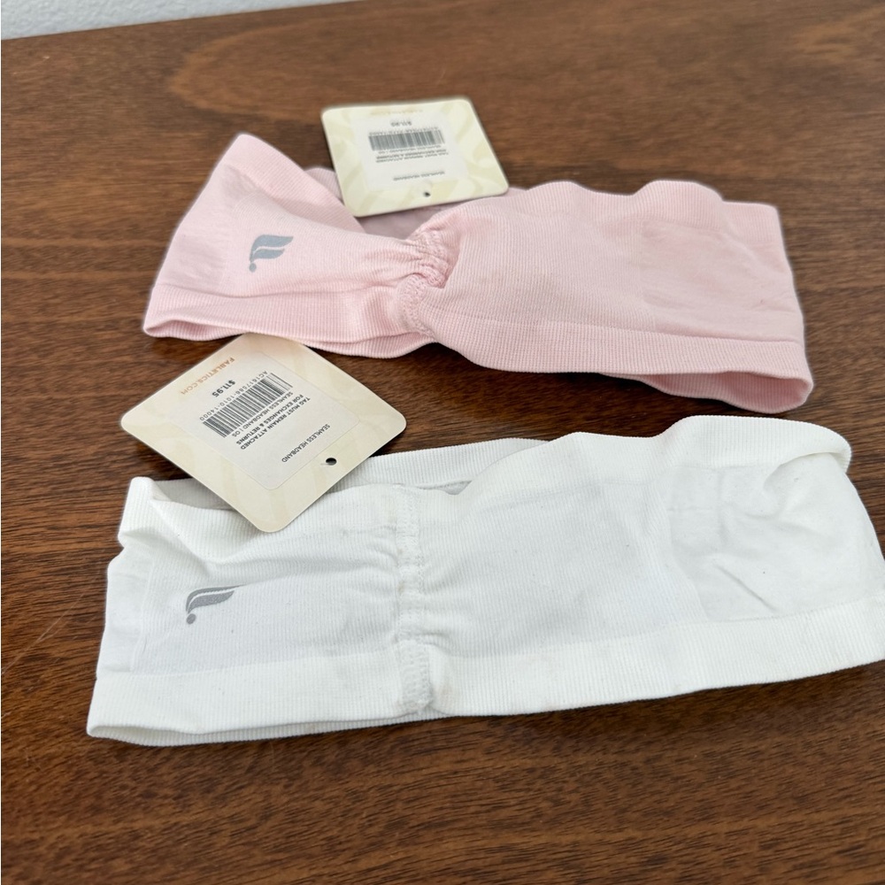 Fabletics Pink and White Headbands